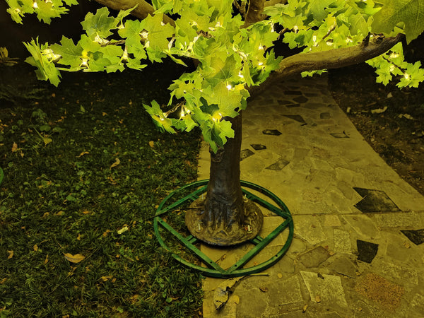 Fake LED Tree Green Maple Leaf 8.5ft
