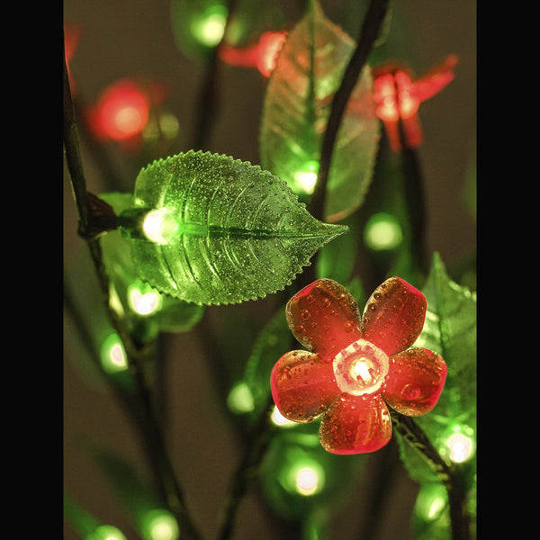 LED branchs Flower lamp Red flowers+ Green leaves