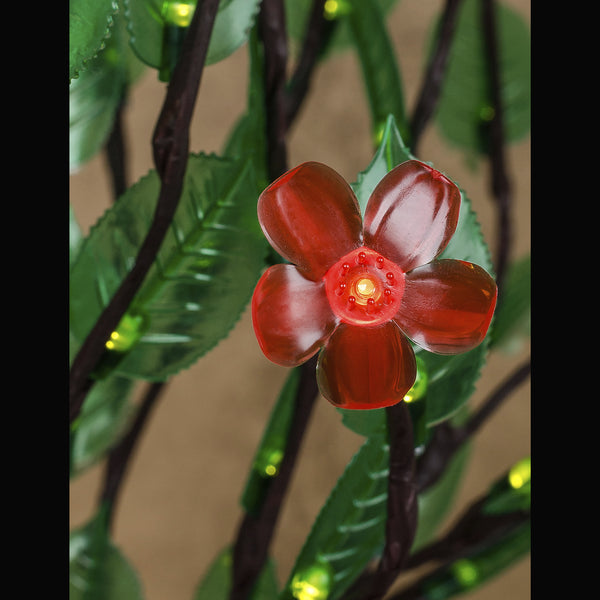 LED branchs Flower lamp Red flowers+ Green leaves