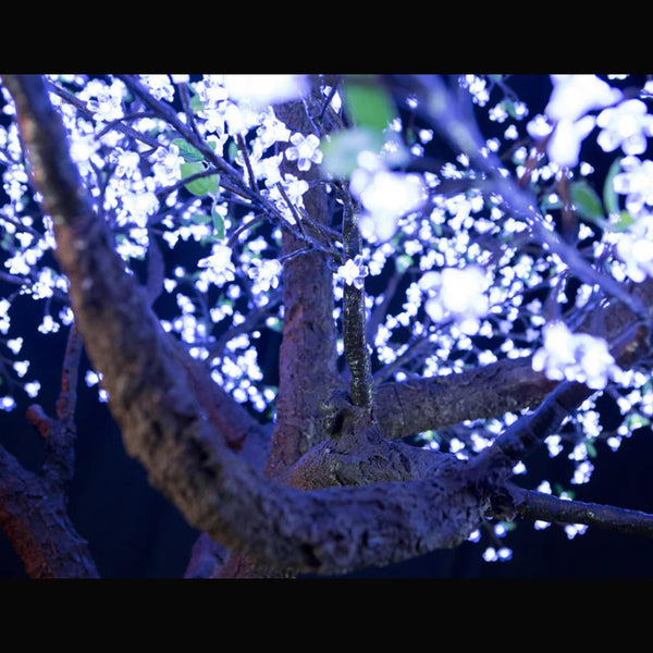 Outdoor cherry blossom led tree + green leaf 13.5FT\ 4.1M 2496leds white color