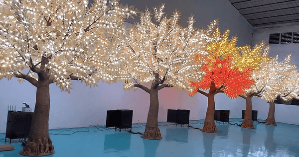 13.5ft Color-Changing LED Trees with DMX-512 Controller
