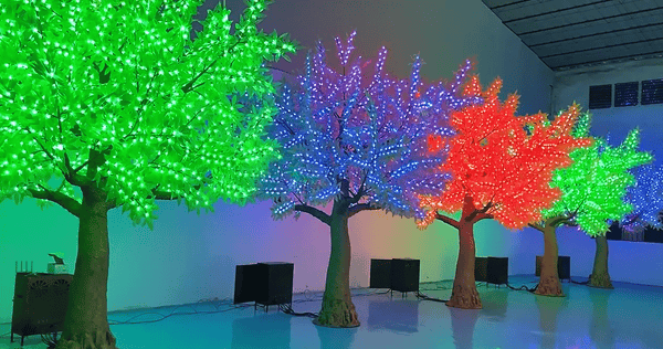 13.5ft Color-Changing LED Trees with DMX-512 Controller