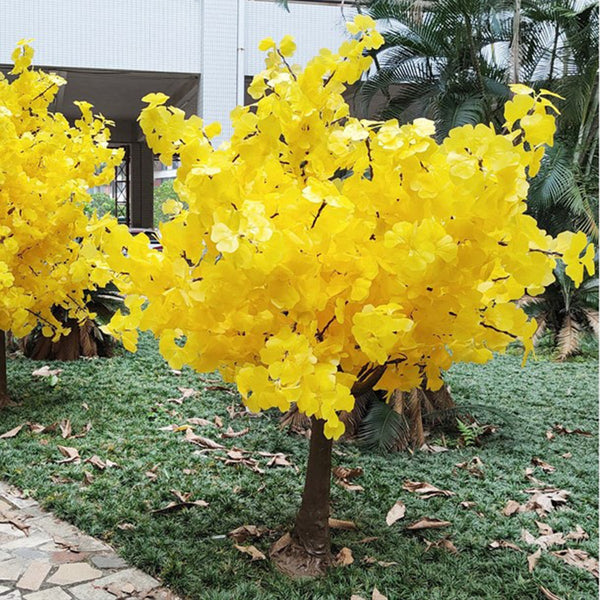 7.2ft/2.2m Yellow Artificial LED Ginko Tree outdoor/indoor use 1400LED