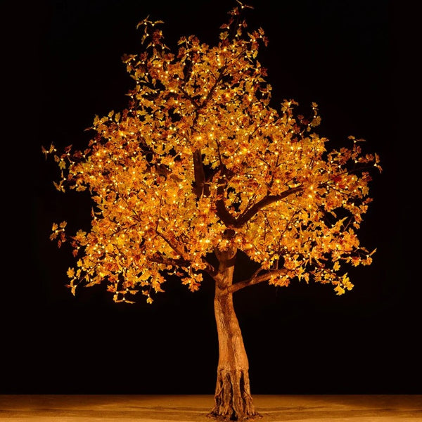 9ft tall LED Tree with Autumn  Maple Leaf