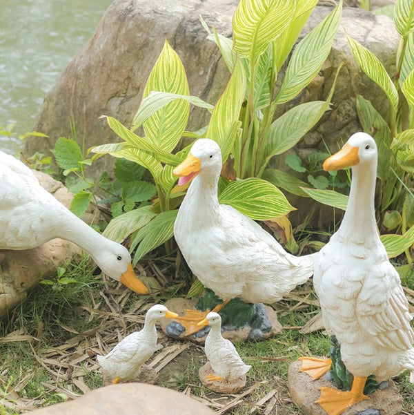 Solar Lighted Goose Family Set (5 Pieces)