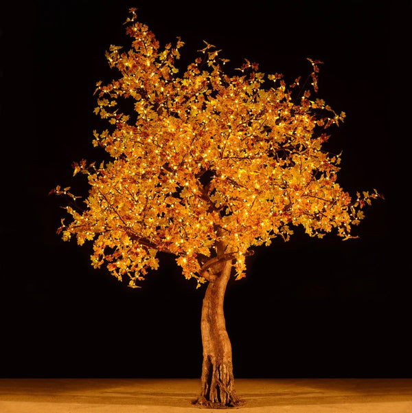 9ft tall LED Tree with Autumn  Maple Leaf