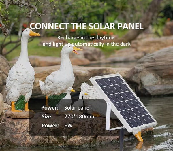 Solar Lighted Goose Family Set (5 Pieces)