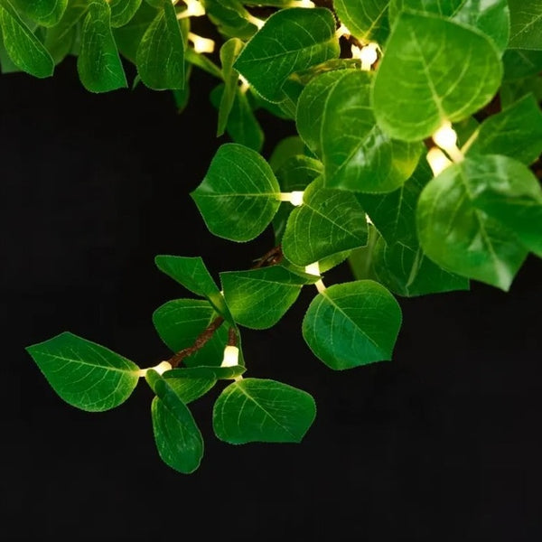 Lighted Aspen Tree Green Leaves  9ft