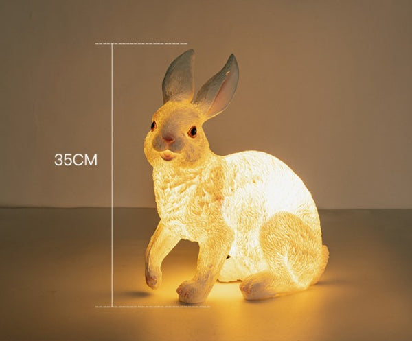 Solar Rabbit Garden Statue