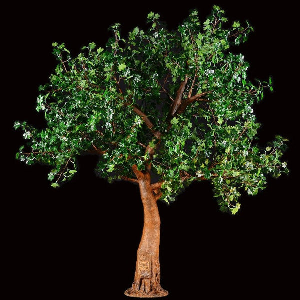 9ft tall LED Tree with Green Light and Green Maple