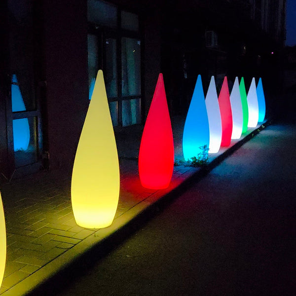 Outdoor Drop LED Light - Color-Changing RGB Garden Lamp with Solar or Rechargeable Battery