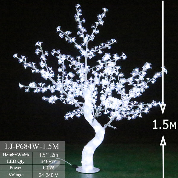 5ft Сherry blossom light up tree. color White Indoor