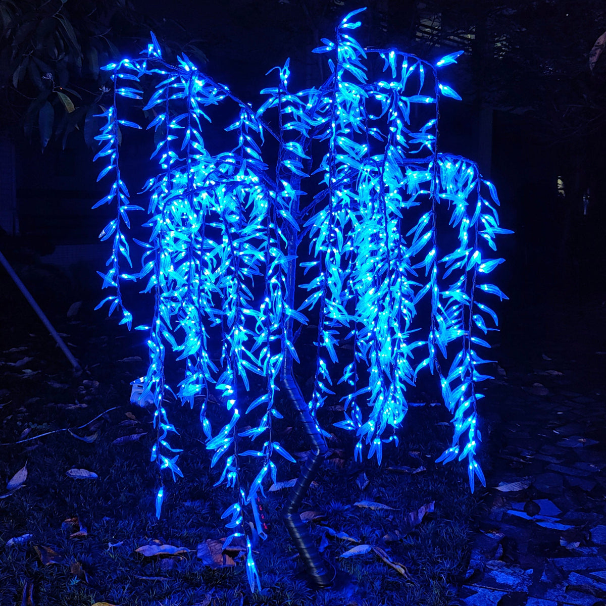 Blue LED weeping willow tree 6.0ft 1.8m rainproof lighting