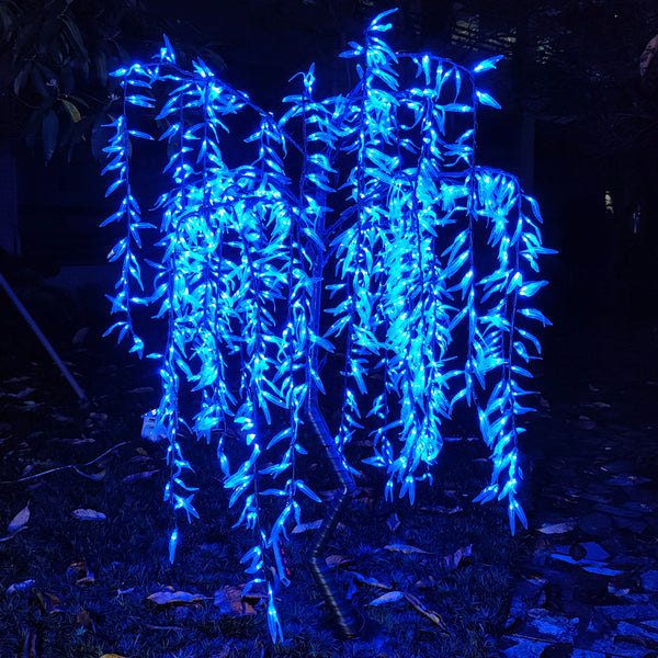 Purple LED weeping willow tree 6.0ft/1.8m rainproof outdoor lighting