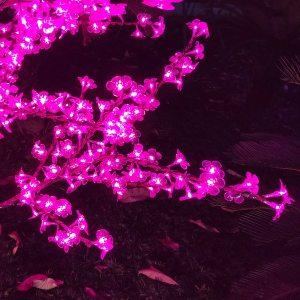 Pink Artificial LED trees for garden 6.5ft/2.0м 972LEDs 8 Color Option