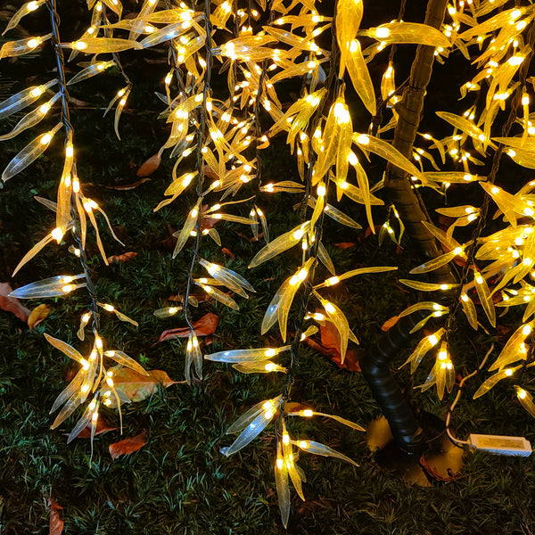 Color changing led artificial weeping willow tree light outdoor