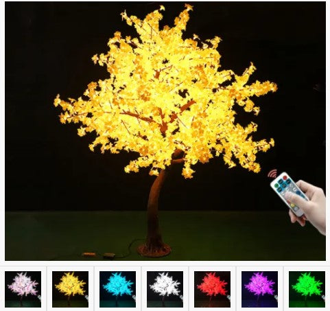 Outdoor LED Artificial Maple leaf Tree Light Color changing 9.8ft/3.0m