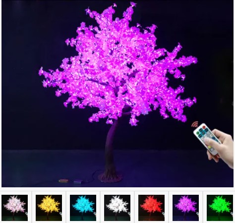 Outdoor LED Artificial Maple leaf Tree Light Color changing 9.8ft/3.0m