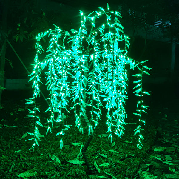 Yellow LED weeping willow tree 6.0ft/1.8m rainproof outdoor lighting
