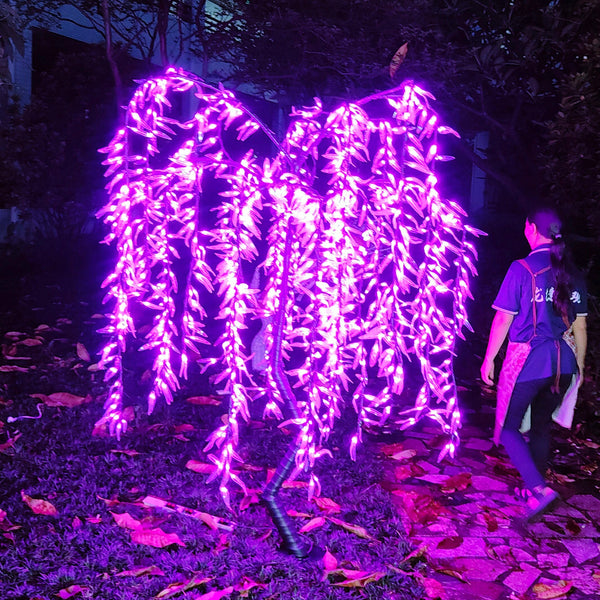 Blue LED weeping willow tree 6.0ft/1.8m rainproof outdoor lighting
