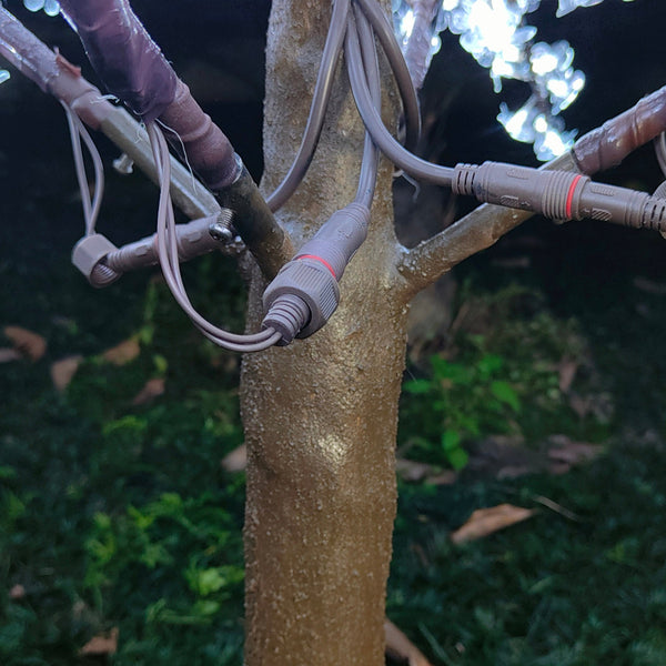 Pink Artificial LED trees for garden 6.5ft/2.0м 972LEDs 8 Color Option