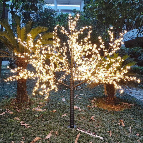 Yellow LED light up cherry blossom tree 6.5ft/2.0м 1728leds Outdoor