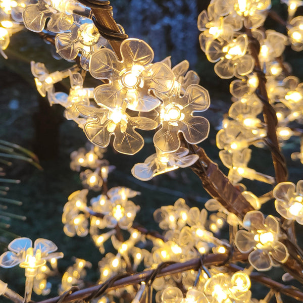 Pink Artificial LED trees for garden 6.5ft/2.0м 972LEDs 8 Color Option