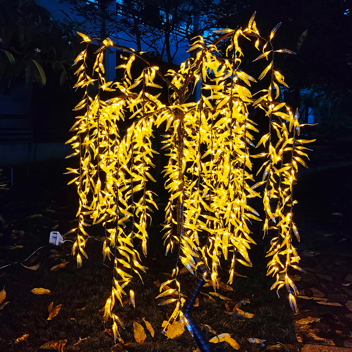 Yellow LED weeping willow tree 6.0ft 1.8m outdoor lighting