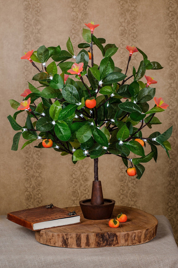 Blooming LED Artificial Tree Flower lamp Orange