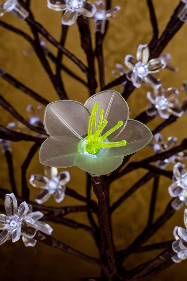 LED Tree Sakura White soft silicone flower and transparent flowers