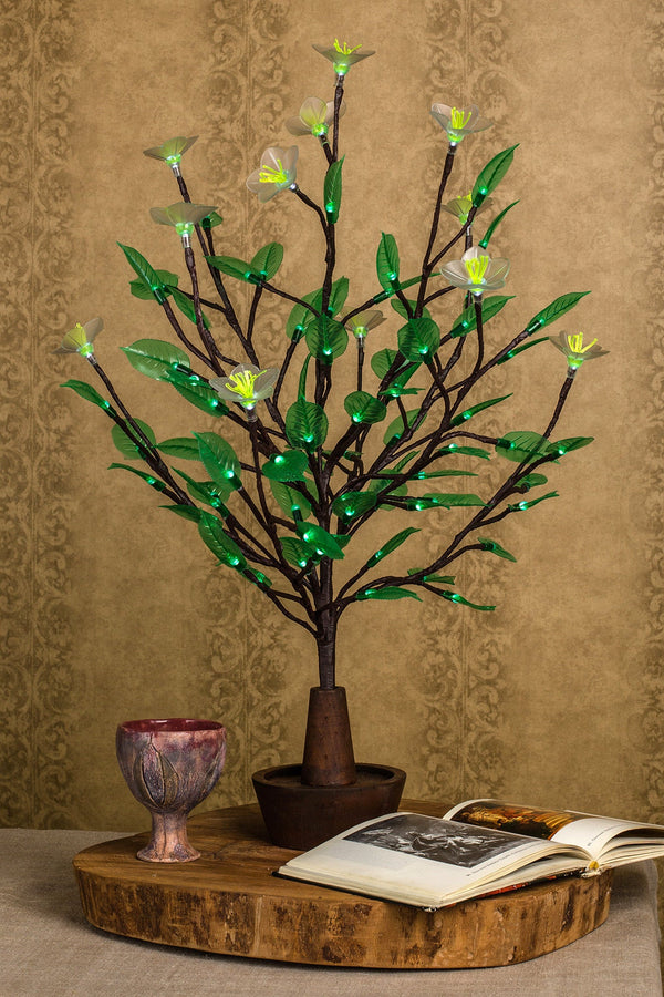 LED tree Flower lamp Green soft silicone leaves