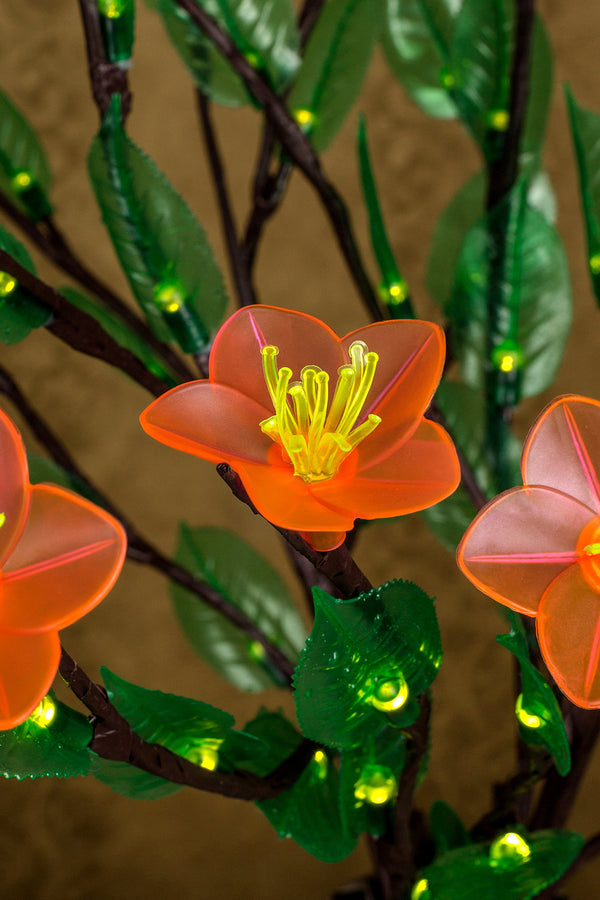 LED branchs Fairy lights Pink flowers+ Green leaves
