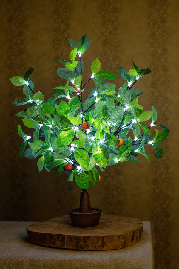 Led Tree Orange Table Flower Lamp Interior Decorative Lights