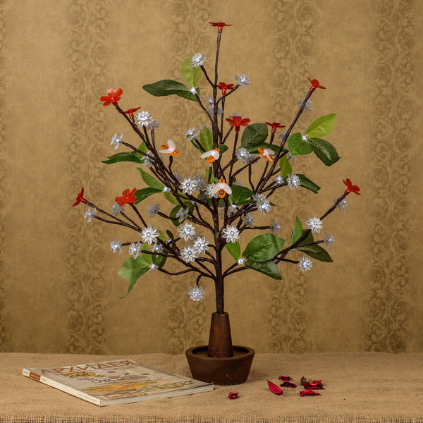 Blooming LED Tree Cherry blossom Flower lamp Red+White Flowers+ Bees