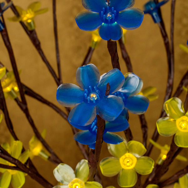 LED branchs Sakura blossom Blue -Yellow colors Night light