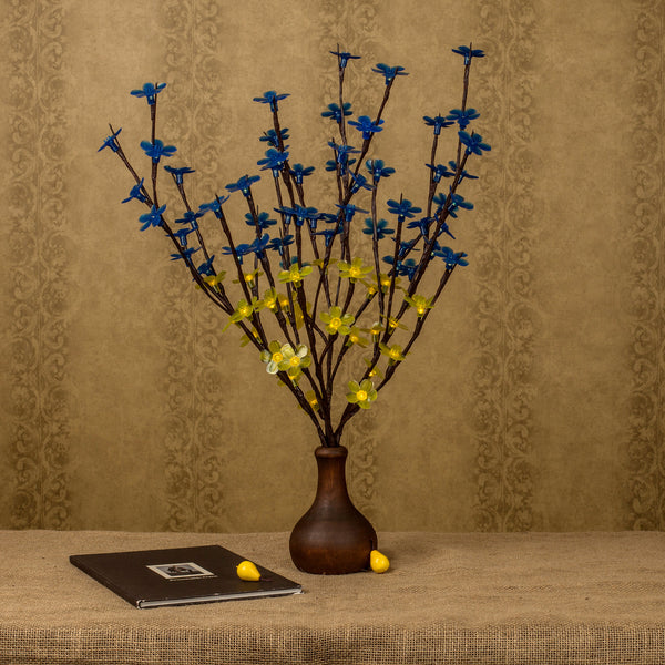 LED branchs Sakura blossom Blue -Yellow colors Night light