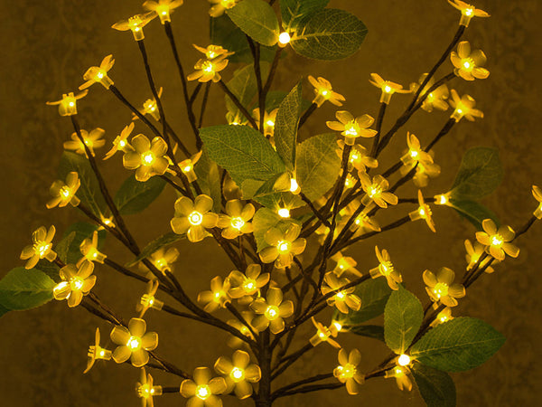 LED Tree Cherry Blossom Yellow Flower lamp