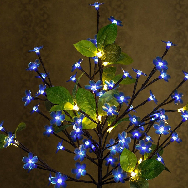 Led Tree Cherry Blossom Blue Flower lamp Decorative Lights