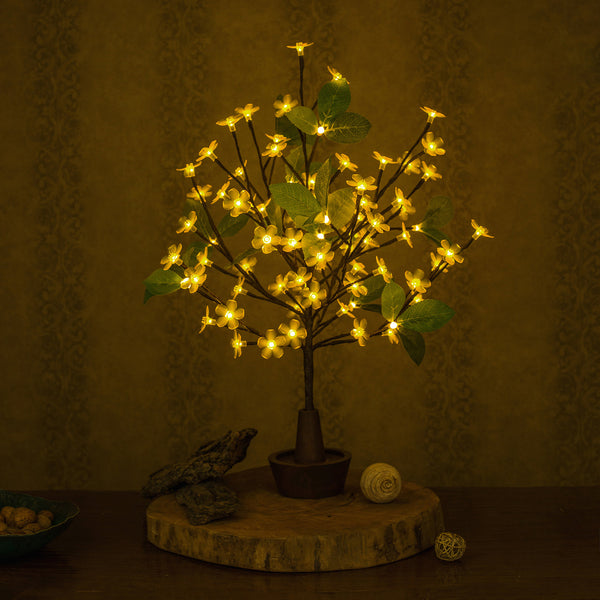 LED Tree Cherry Blossom Yellow Flower lamp.