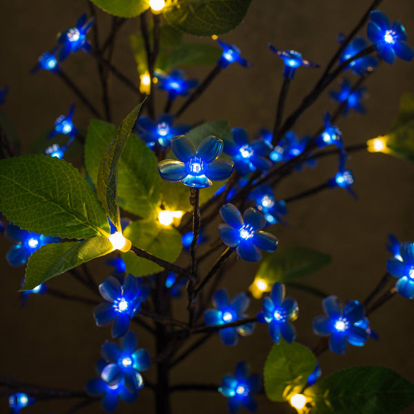 Led Tree Cherry Blossom Blue Flower lamp Decorative Lights