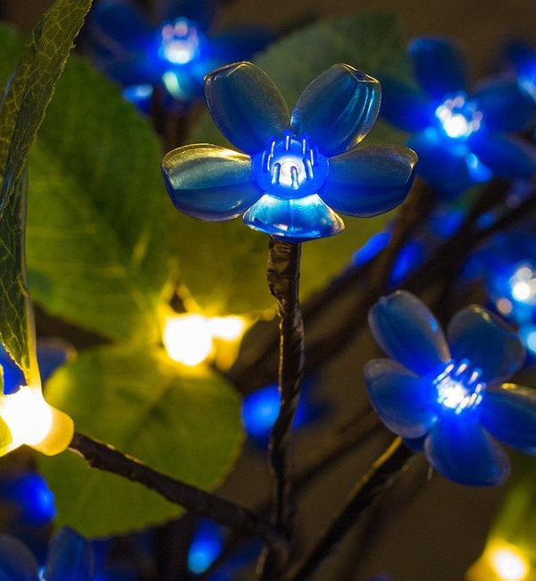 Led Tree Cherry Blossom Blue Flower lamp Decorative Lights