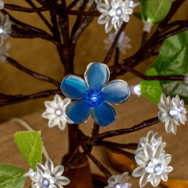 Exclusively Aesthetic LED Fairy Tree Lamp Blue Flowers Mood for Home