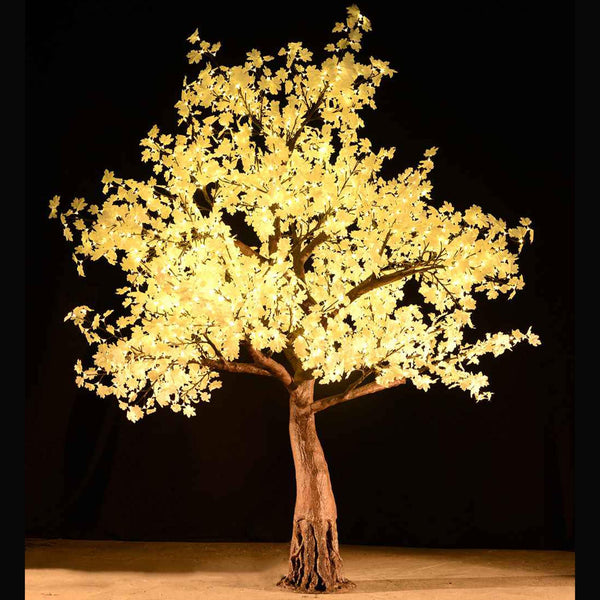 Outdoor LED tree Maple Leaf  with warm white light 10ft tall