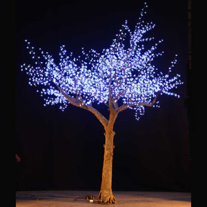 Outdoor cherry blossom led tree + green leaf 13.5FT\ 4.1M 2496leds white color