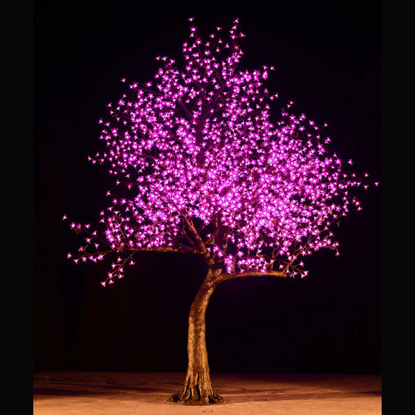 Pink Cherry Blossom + green leaves LED Tree 10ft\ 3.0m 2120leds