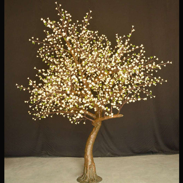 Foto Warm White Cherry Blossoming LED Tree +Green Leaf 10ft tall