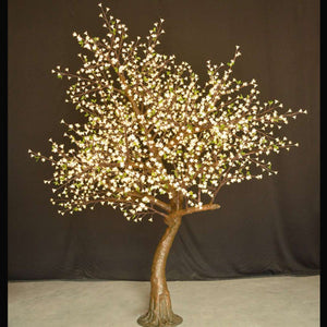 Foto Warm White Cherry Blossoming LED Tree +Green Leaf 10ft tall
