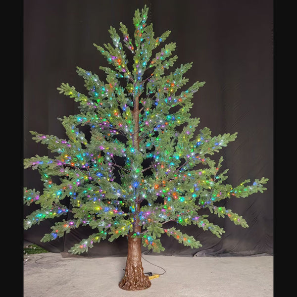 Elite RealWood LED Christmas Tree 10ft. 1300LEDs | Realistic Trunk, RGB Lights, Free Shipping