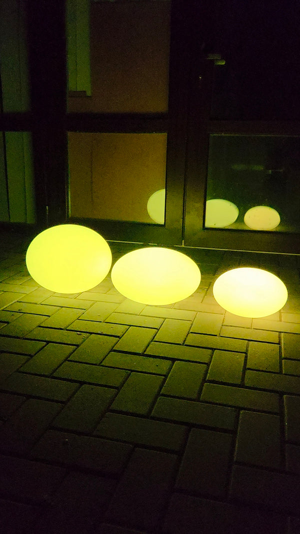 Oval LED Lamp, Rechargeable RGB Light with Remote, Waterproof Glow Table for Home, Garden, Patio, Pool Party Decoration
