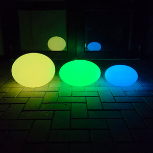 Oval LED Lamp, Rechargeable RGB Light with Remote